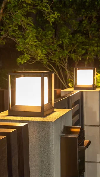 Durable Outdoor Cube Light in use