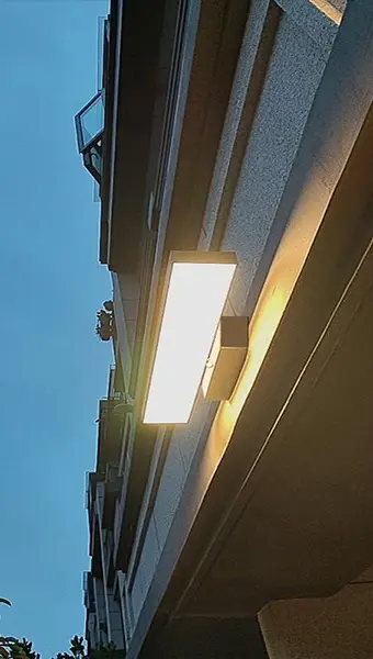 Wireless Waterproof Wall Light in use