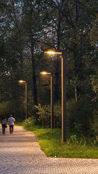 Modern LED Pillar Light in use