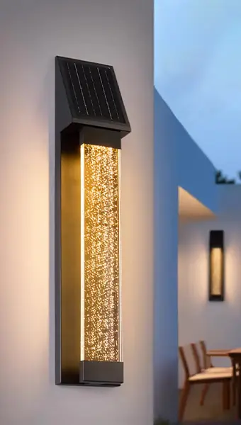 Dual-Tone Wall Lantern in use
