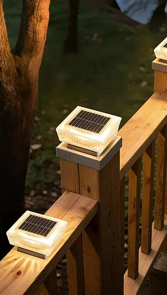 Soft Warm Solar Lantern in use