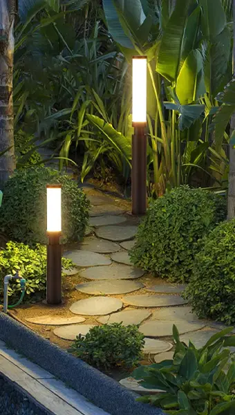 360° LED Lawn Light in use